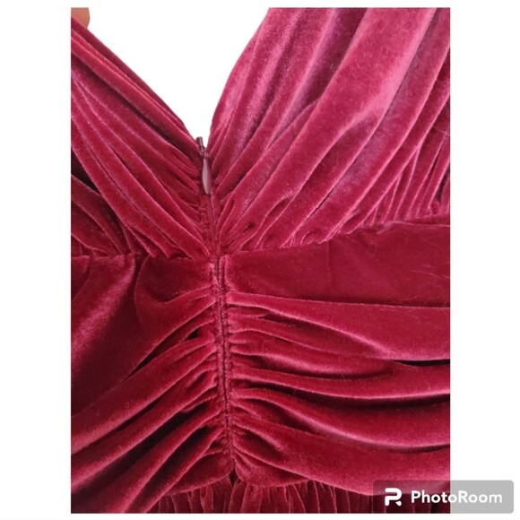 Gianni Bini Jam Mariah 3/4 Sleeve Plunging V-Neck Velvet Mini A-Line Dress 6 NWT - Picture 10 of 14
